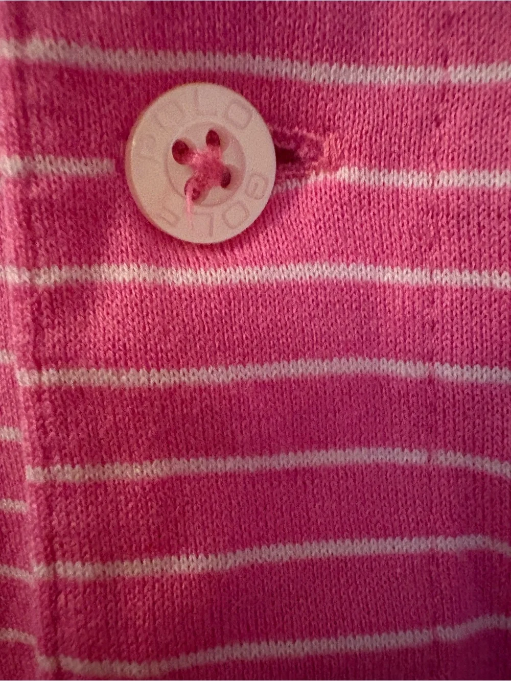 Polo Golf Ralph Lauren Pink Stripe Pima Cotton Polo Men’s L